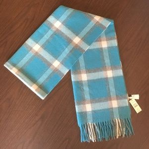NWT Women's Talbots Cashmere Scarf - Turquoise